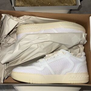 MISSONI - BASKET LOW FABRIC WHITE SNEAKERS - NIB - US WOMEN 8